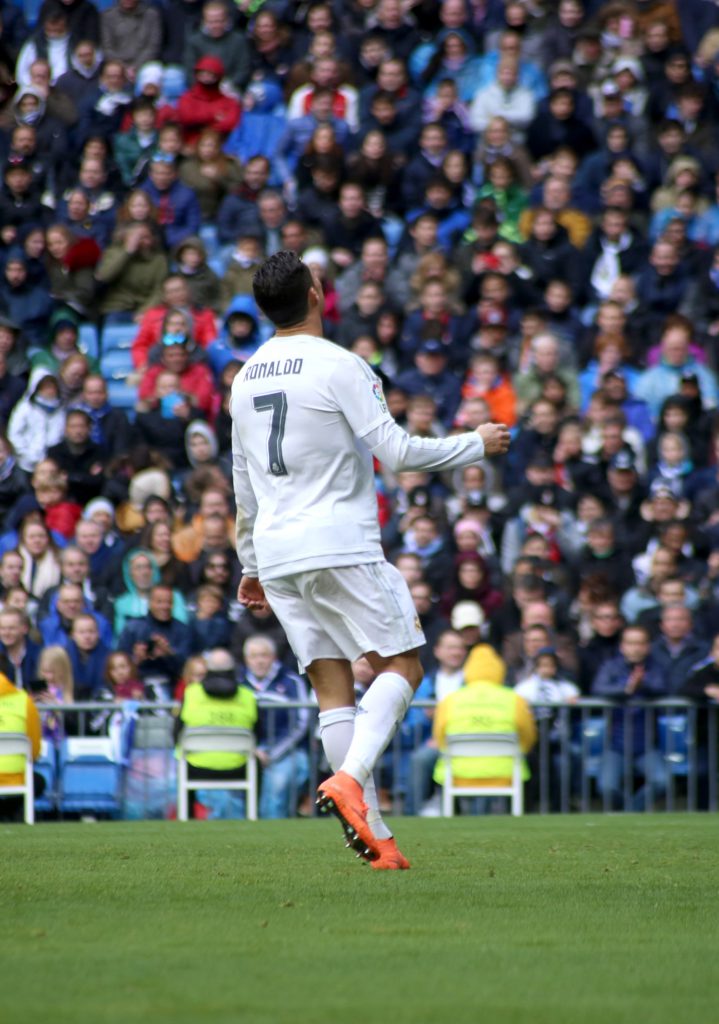 Cristiano Ronaldo playing for Real Madrid in 2016