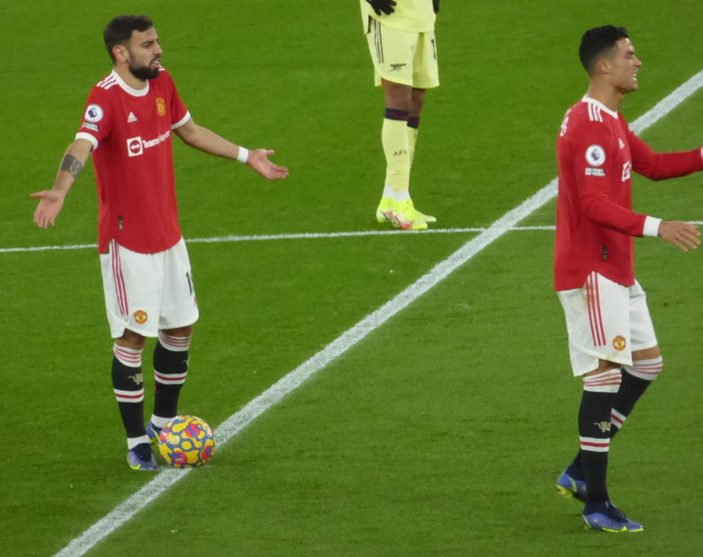 Cristiano Ronaldo during Manchester United versus Arsenal in December 2021